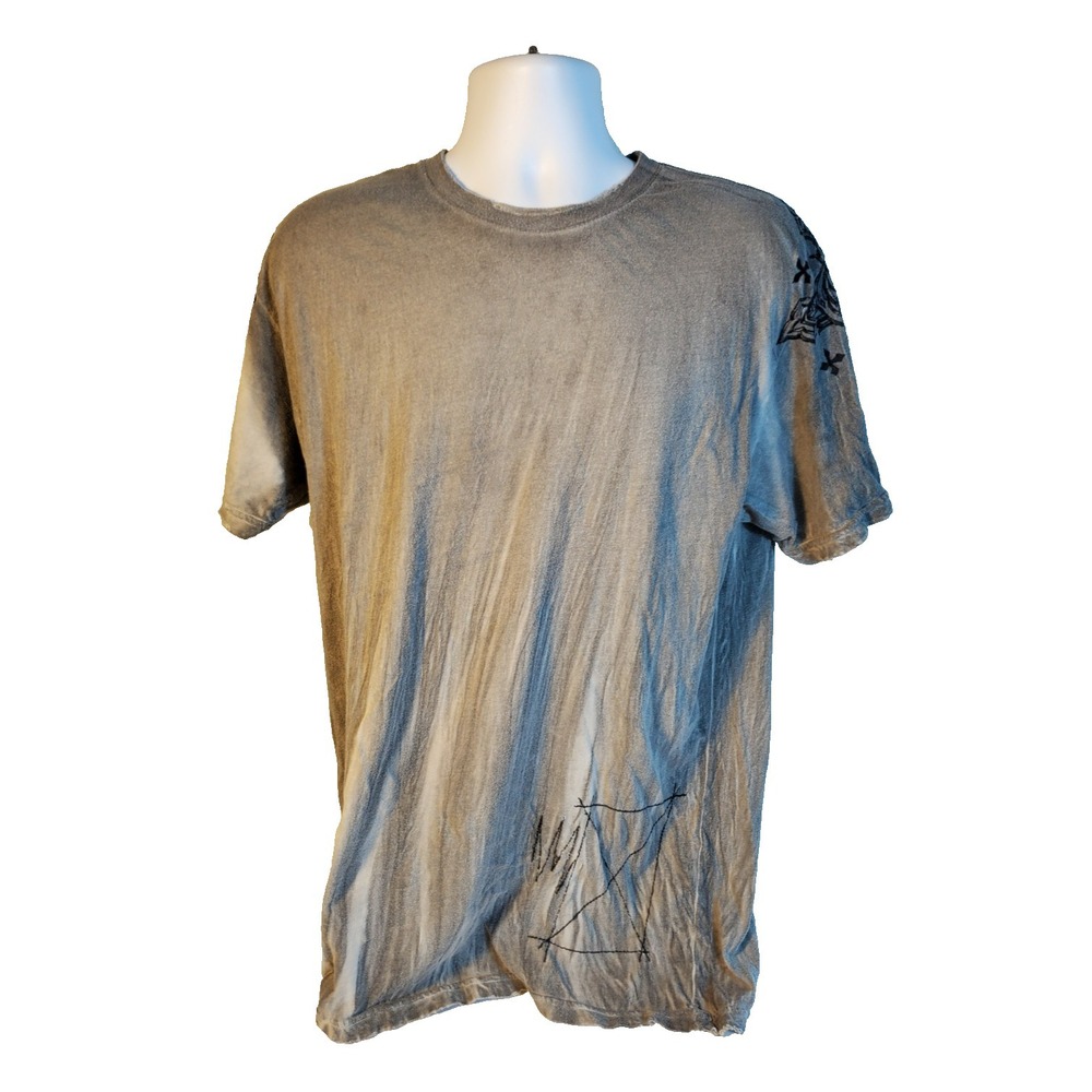 Affliction Men's 2XL Gray Live Fast T-Shirt